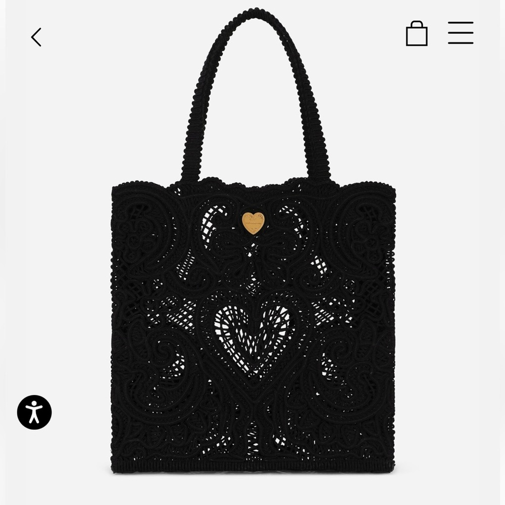 Dolce & Gabbana Medium cordonetto lace Beatrice shopper, 100% Authentic